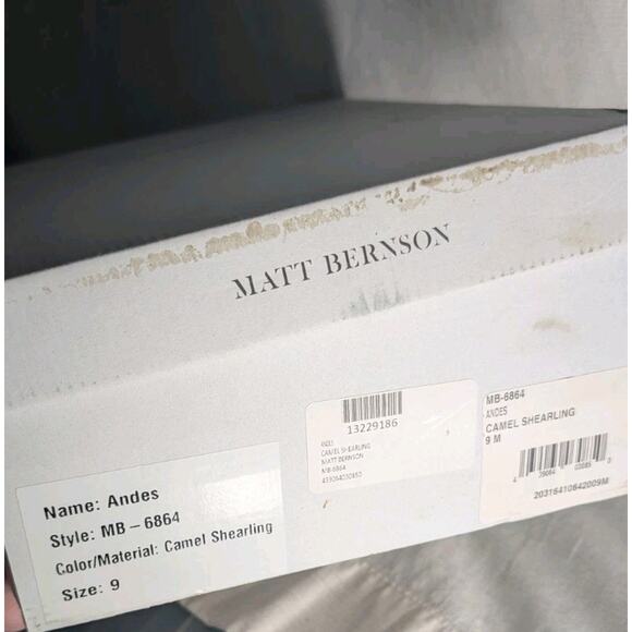 Matt Bernson Womens Andes Camel Sheep Shearling Ankle Boots 9 Chukka Crepe Sole - Picture 8 of 8